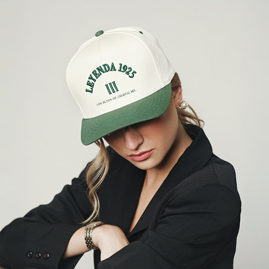 Green & Cream 1925 Hat